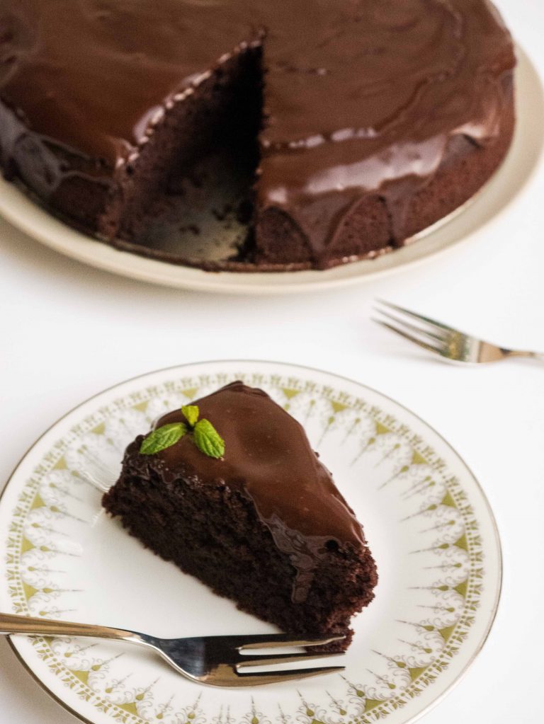 עוגת שוקולד - בהכנה
